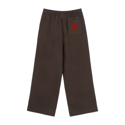 Fleece Drawstring Straight-Leg Sweatpants